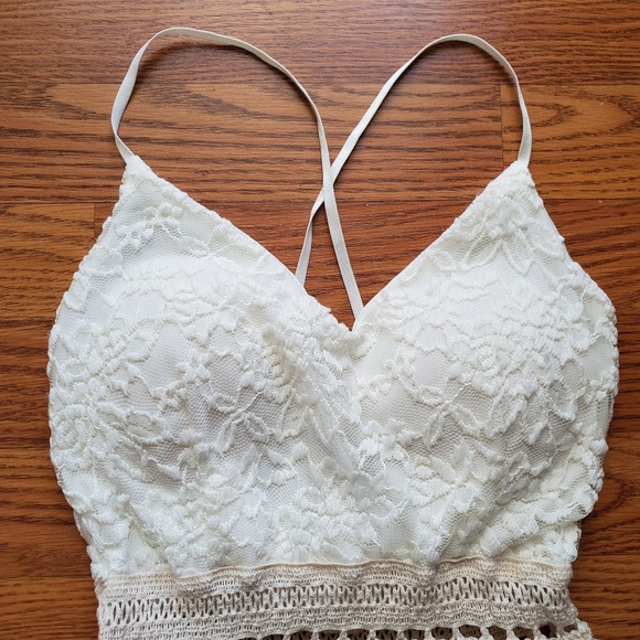 GLARE | Lace & Gauze Dress with Crochet Detail - Picture 3 of 8